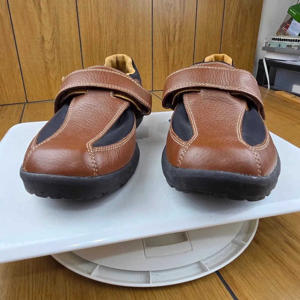 Dr Comfort Douglas 6620 Mens Brown Leather Lycra Orthopedic Shoes 10.5 XW